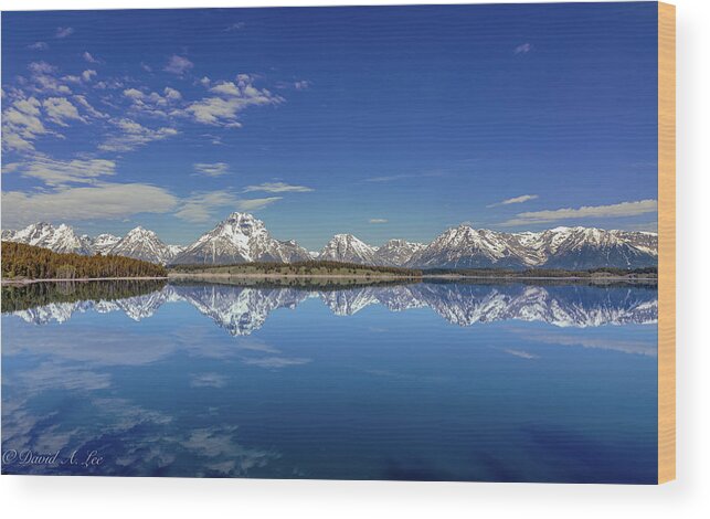 Landscape Wood Print featuring the photograph Jackson Lake #2 by David Lee