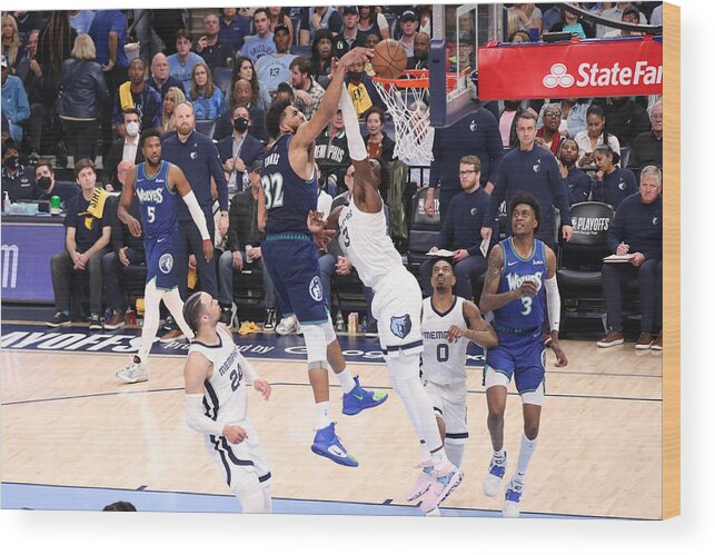 Karl-anthony Towns Wood Print featuring the photograph Karl-anthony Towns #1 by Joe Murphy
