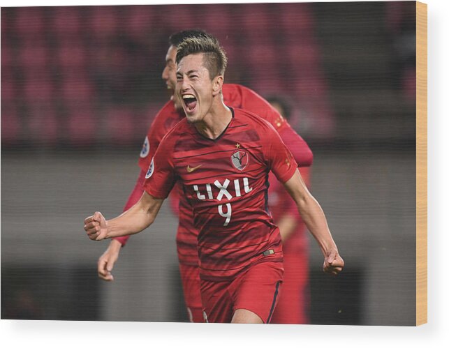 First Leg Wood Print featuring the photograph Kashima Antlers v Shanghai SIPG - AFC Champions League Round of 16 1st Leg #1 by Masashi Hara