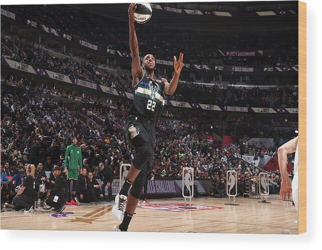 Khris Middleton Wood Print featuring the photograph Khris Middleton by Nathaniel S. Butler