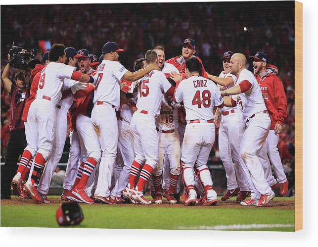 St. Louis Cardinals Wood Print featuring the photograph Kolten Wong by Jamie Squire