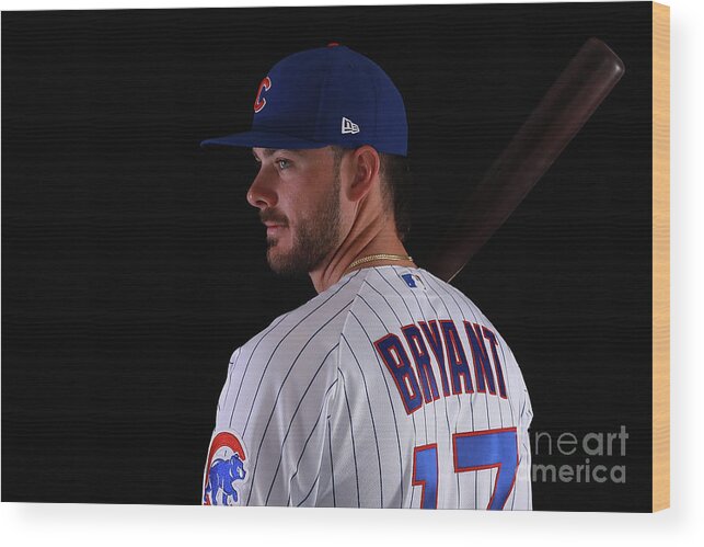 Media Day Wood Print featuring the photograph Kris Bryant #1 by Gregory Shamus