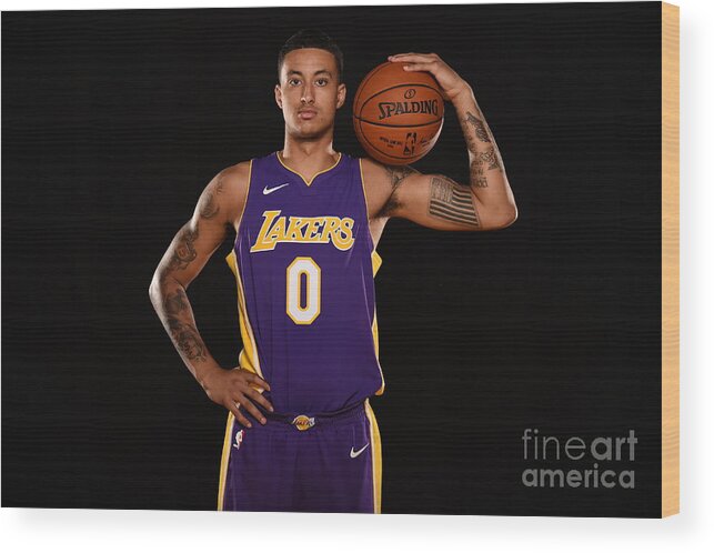 Kyle Kuzma Wood Print featuring the photograph Kyle Kuzma #1 by Brian Babineau