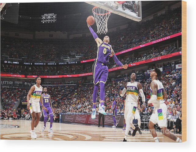 Smoothie King Center Wood Print featuring the photograph Kyle Kuzma by Nathaniel S. Butler
