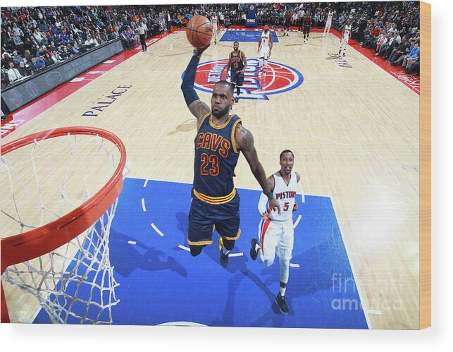 Lebron James Wood Print featuring the photograph Lebron James #1 by Brian Sevald