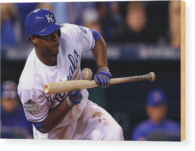 Three Quarter Length Wood Print featuring the photograph Lorenzo Cain #1 by Jamie Squire