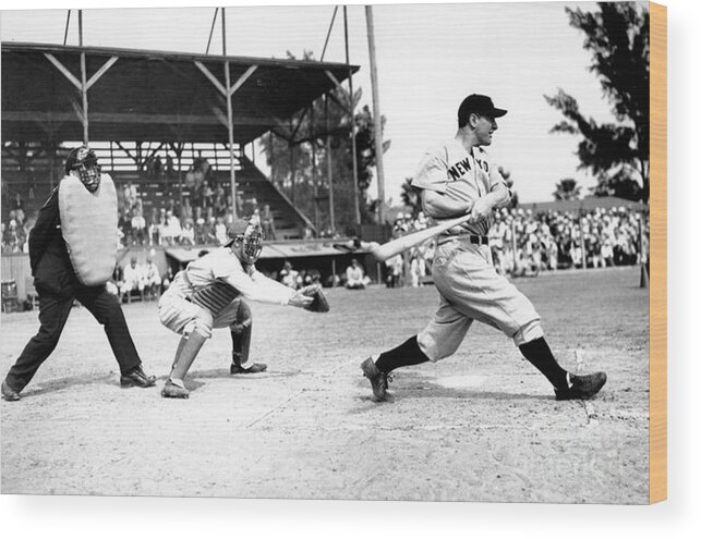 Lou Wood Print featuring the photograph Lou Gehrig by Action