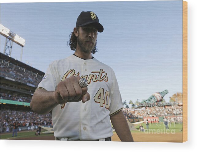San Francisco Wood Print featuring the photograph Madison Bumgarner by Pool