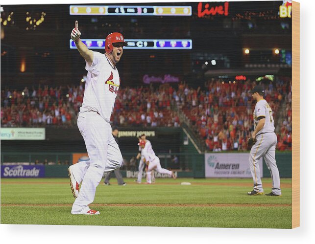 St. Louis Cardinals Wood Print featuring the photograph Matt Adams #1 by Dilip Vishwanat