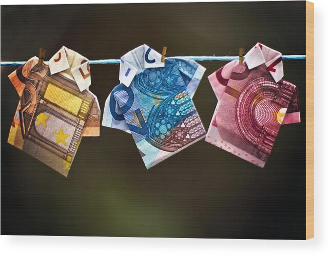 Dublin Wood Print featuring the photograph Money Laundering by Catherine MacBride