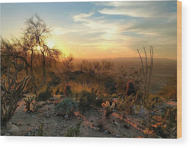  Wood Print featuring the photograph Phoenix Sunset #1 by Brad Nellis