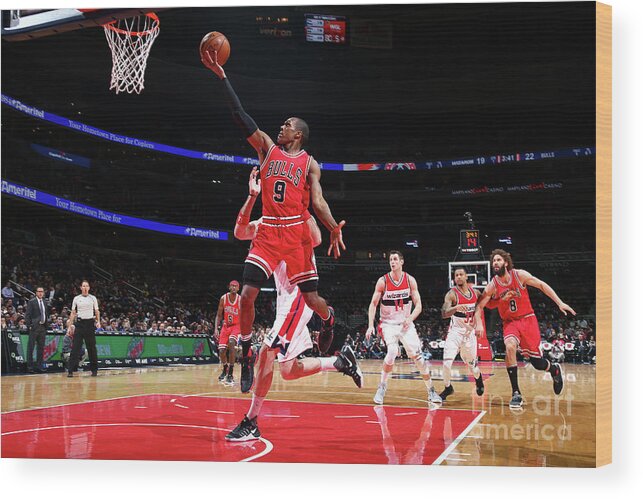 Rajon Rondo Wood Print featuring the photograph Rajon Rondo #1 by Ned Dishman