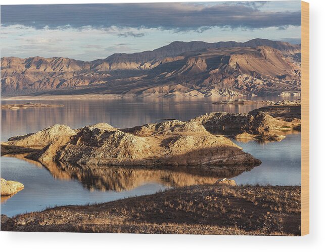 Nevada Wood Print featuring the photograph Reflections #1 by James Marvin Phelps