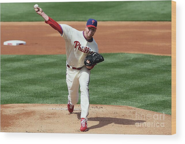 People Wood Print featuring the photograph Roy Halladay by Jim Mcisaac