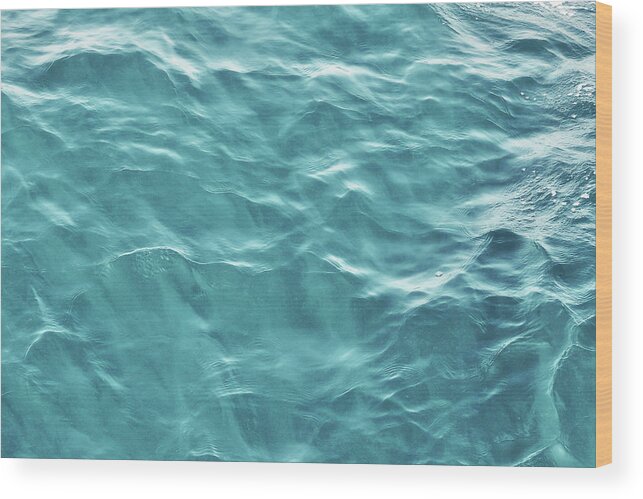 Tranquility Wood Print featuring the photograph Sea surface blue . #1 by Anucha Sirivisansuwan