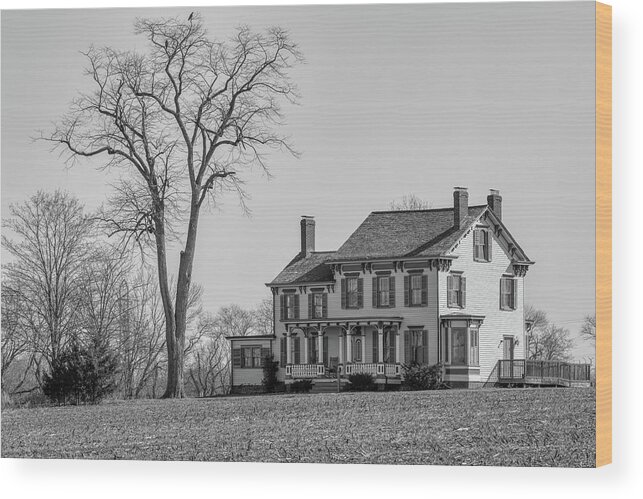 Lisey's Story Wood Print featuring the photograph Six Mile Run Farm House by David Letts