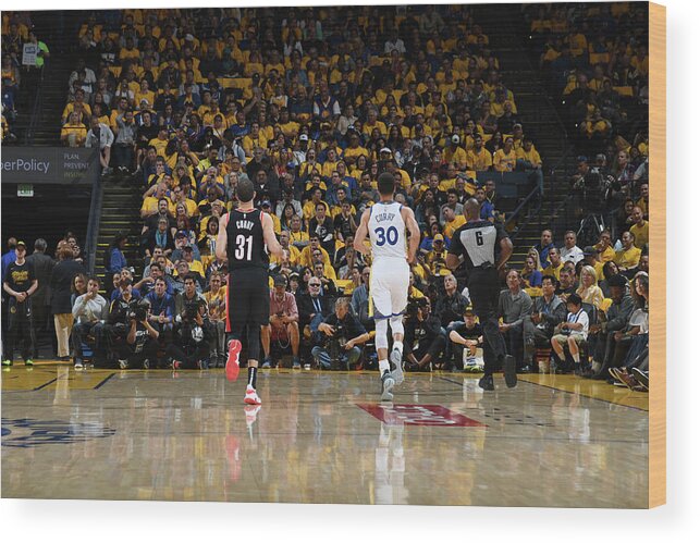 Playoffs Wood Print featuring the photograph Stephen Curry and Seth Curry by Noah Graham
