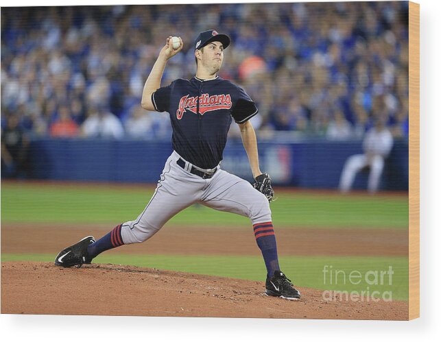 People Wood Print featuring the photograph Trevor Bauer #1 by Vaughn Ridley