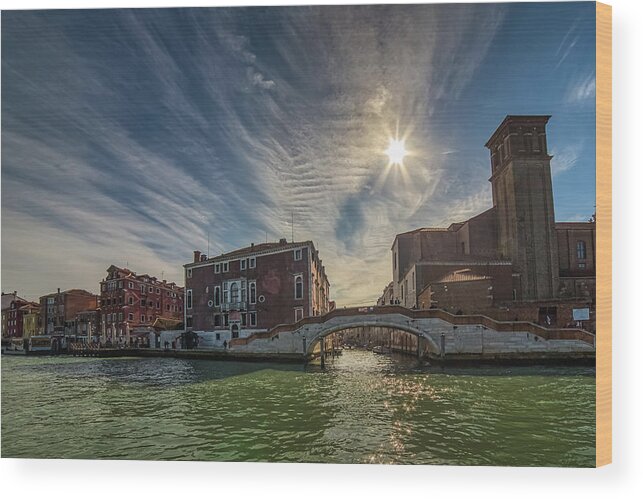 Backlit Wood Print featuring the photograph Venice #1 by Vivida Photo PC
