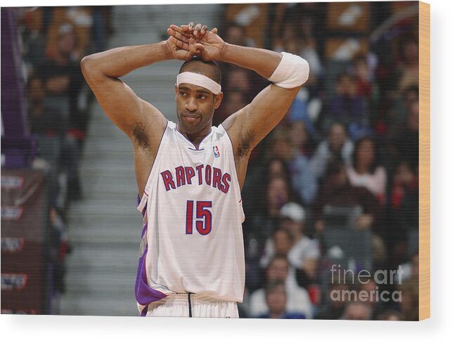 Nba Pro Basketball Wood Print featuring the photograph Vince Carter #1 by Ron Turenne