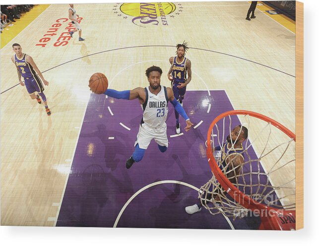 Wesley Matthews Wood Print featuring the photograph Wesley Matthews by Juan Ocampo