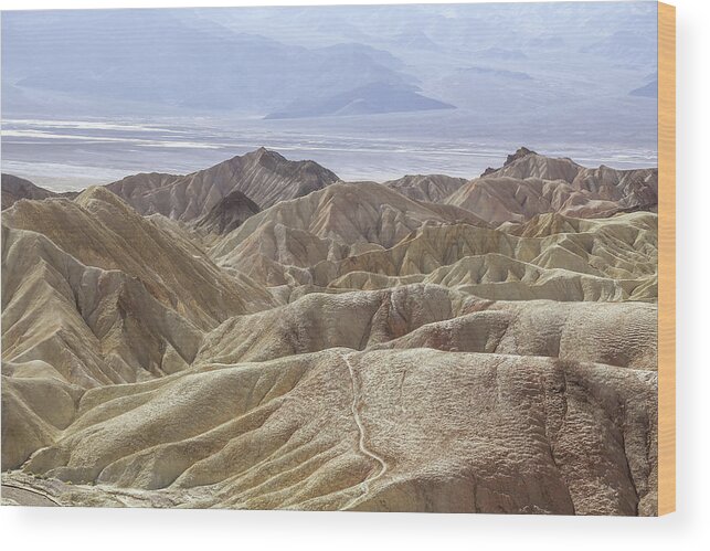 Death Valley Wood Print featuring the photograph Zabriskie Point #1 by Alberto Zanoni