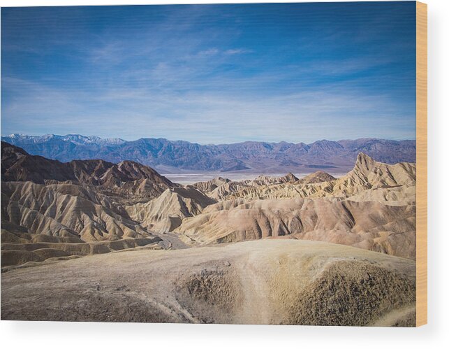 California Wood Print featuring the photograph Zabriskie Point Outlook #1 by Jonathan Babon