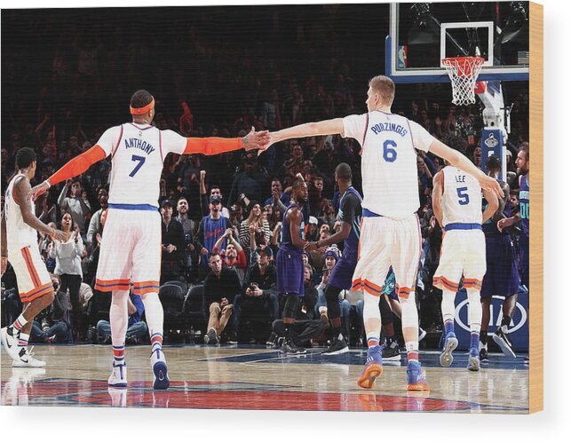 Carmelo Anthony Wood Print featuring the photograph Carmelo Anthony #10 by Nathaniel S. Butler