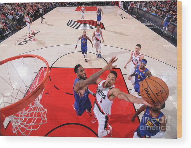 Playoffs Wood Print featuring the photograph C.j. Mccollum by Sam Forencich
