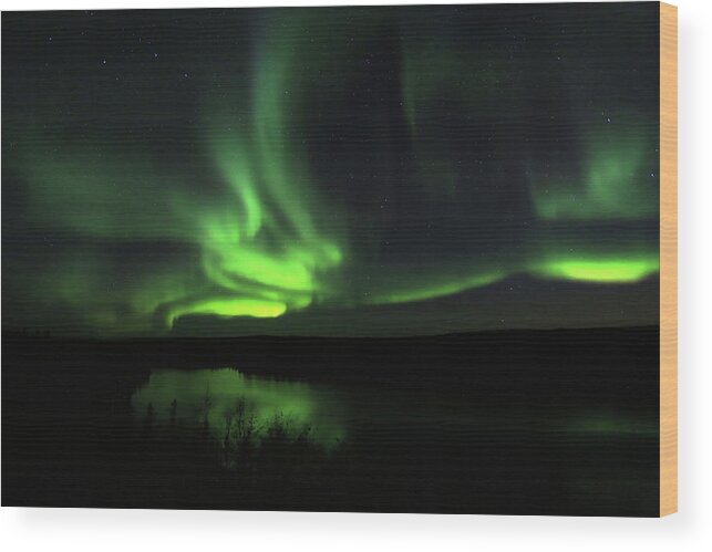 Northern Lights Wood Print featuring the photograph Northern Lights #8 by Shixing Wen
