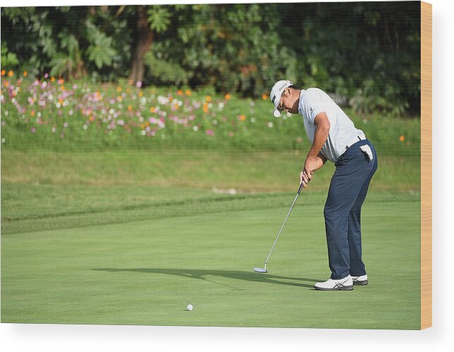 People Wood Print featuring the photograph WGC - HSBC Champions: Day Four #10 by Ross Kinnaird