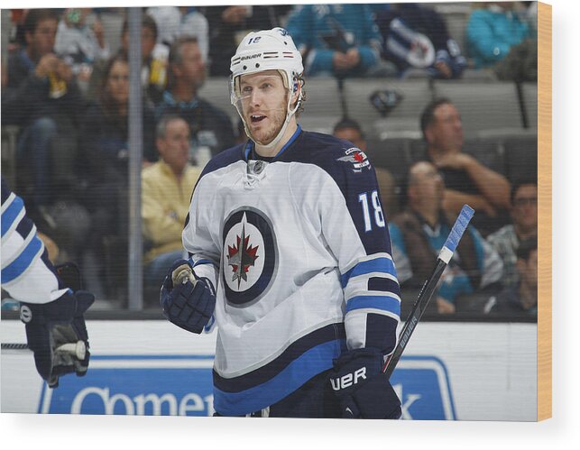 National Hockey League Wood Print featuring the photograph Winnipeg Jets v San Jose Sharks #10 by Rocky W. Widner