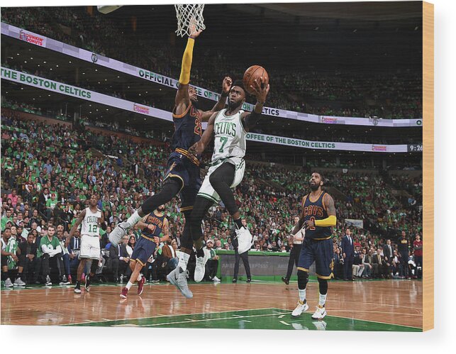 Playoffs Wood Print featuring the photograph Jaylen Brown by Brian Babineau