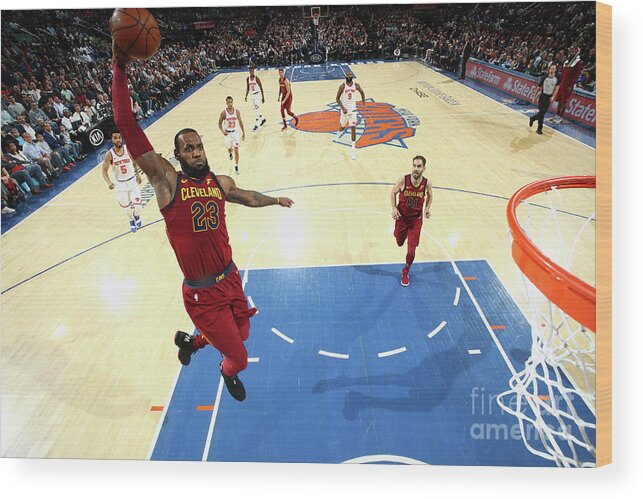 Nba Pro Basketball Wood Print featuring the photograph Lebron James by Nathaniel S. Butler