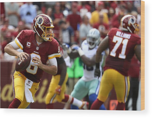 Kirk Cousins Wood Print featuring the photograph Dallas Cowboys v Washington Redskins #12 by Rob Carr