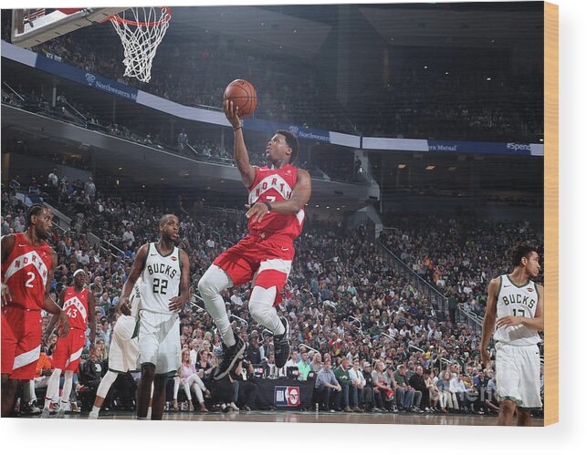 Kyle Lowry Wood Print featuring the photograph Kyle Lowry #12 by Nathaniel S. Butler