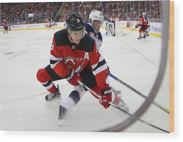 National Hockey League Wood Print featuring the photograph NHL: FEB 20 Blue Jackets at Devils #12 by Icon Sportswire