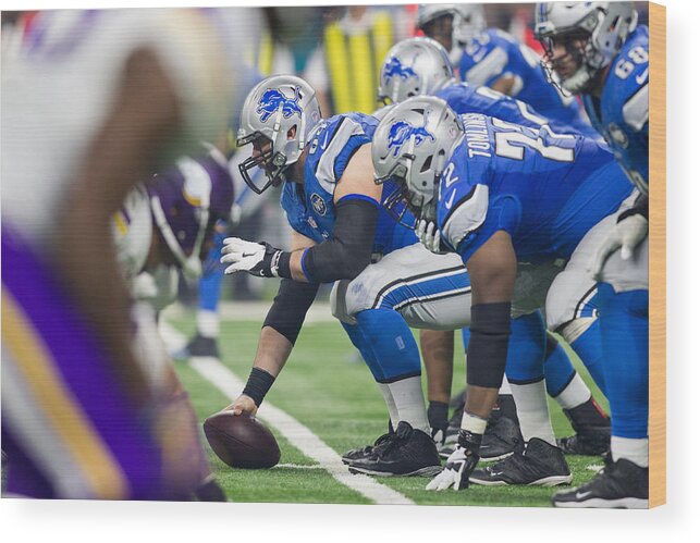 First Place Wood Print featuring the photograph NFL: NOV 24 Vikings at Lions #13 by Icon Sportswire