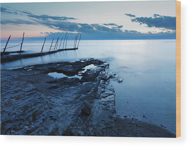 Bašanija Wood Print featuring the photograph Sunset at basanija #13 by Ian Middleton