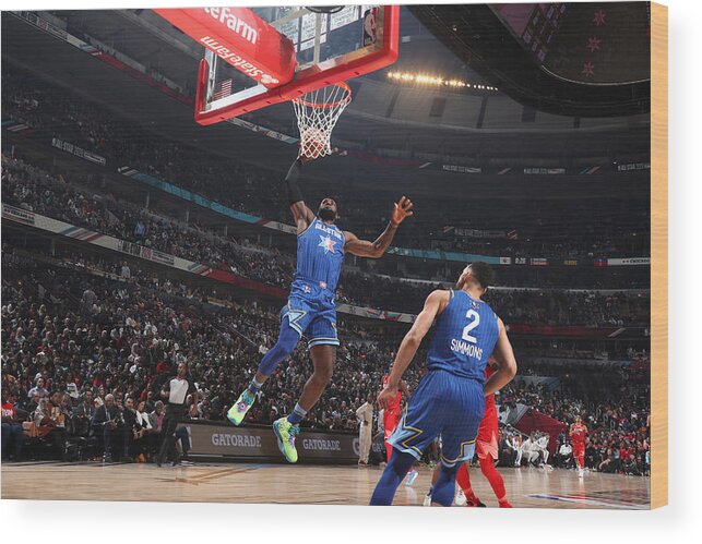 Lebron James Wood Print featuring the photograph Lebron James #133 by Nathaniel S. Butler