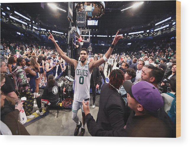 Playoffs Wood Print featuring the photograph Jayson Tatum by Nathaniel S. Butler