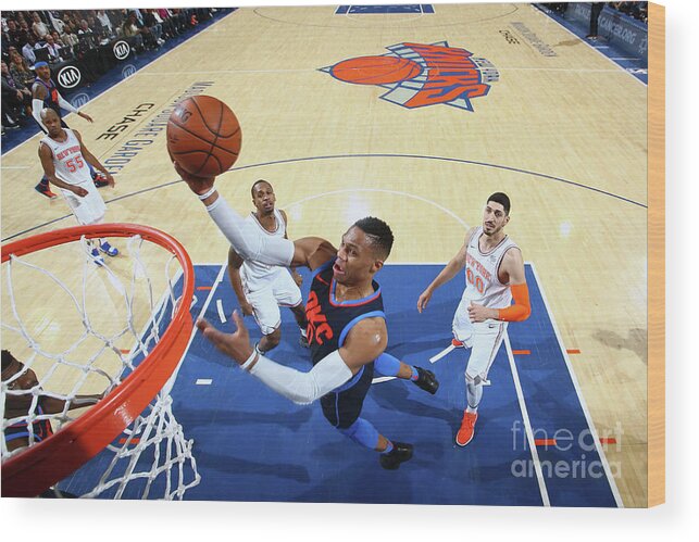 Nba Pro Basketball Wood Print featuring the photograph Russell Westbrook by Nathaniel S. Butler
