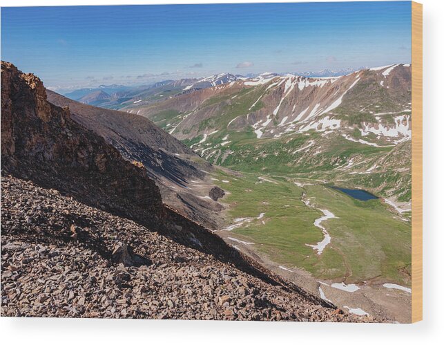 No People Wood Print featuring the photograph 14er View by Nathan Wasylewski
