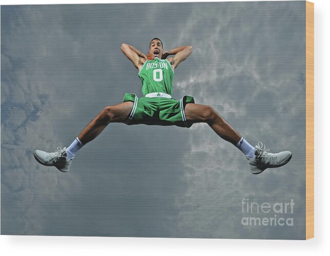 Nba Pro Basketball Wood Print featuring the photograph Jayson Tatum by Jesse D. Garrabrant