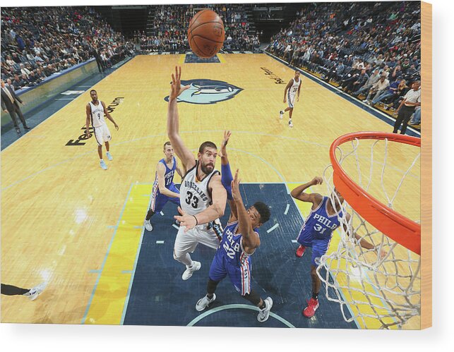 Marc Gasol Wood Print featuring the photograph Marc Gasol #16 by Joe Murphy