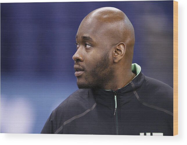 People Wood Print featuring the photograph NFL Combine - Day 3 #16 by Joe Robbins