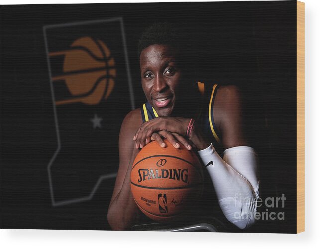 Media Day Wood Print featuring the photograph Victor Oladipo by Ron Hoskins