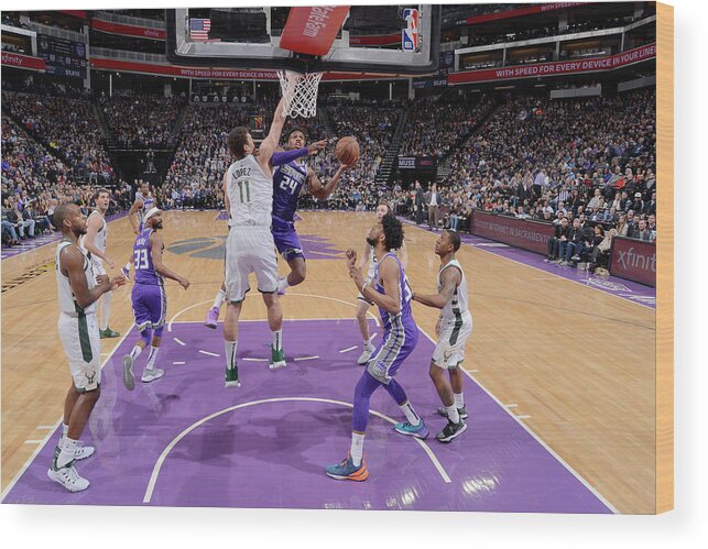 Buddy Hield Wood Print featuring the photograph Buddy Hield by Rocky Widner