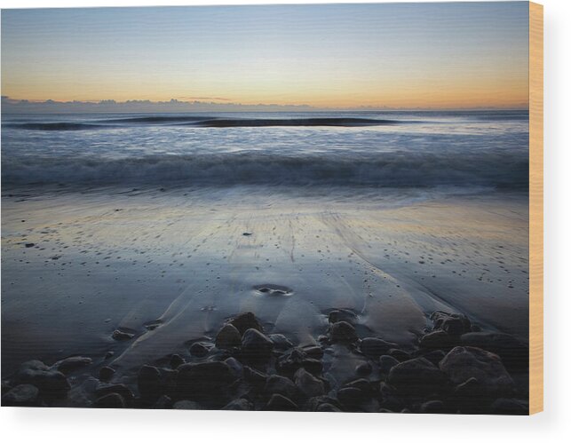 Travel Wood Print featuring the photograph Ballynaclash beach at dawn, Blackwater, County Wexford, Ireland. #19 by Ian Middleton