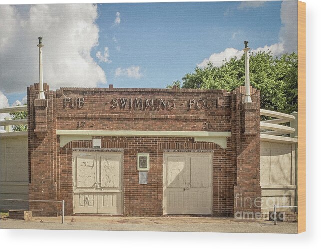 1926 Swimming Pool Wood Print featuring the photograph 1926 Swimming Pool  by Imagery by Charly